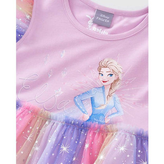 Đầm thun ngắn tay Elsa bé gái Rabity 550.136