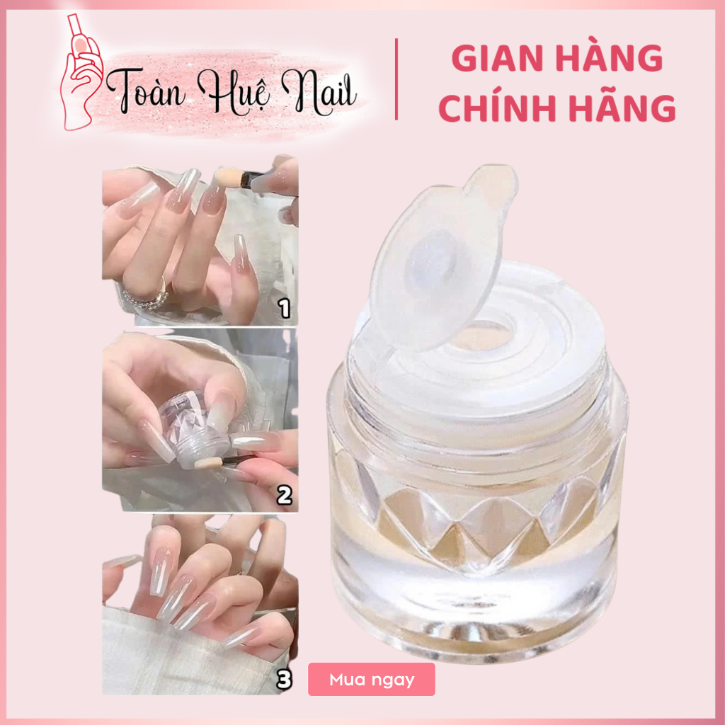 Bột Tráng Gương Trong Suốt Không Màu Siêu Sáng | Bột Nail Clear Mirror Powder Hiệu Ứng Gương Thủy Tinh Cao Cấp