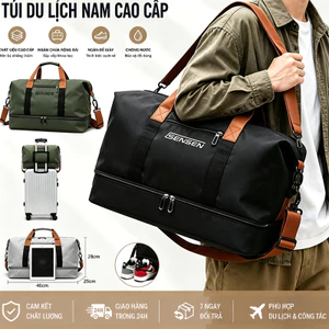 Túi Du Lịch Đa Năng Cỡ Lớn, Túi Xách Tập Gym Có Ngăn Để Giày & Ngăn Chống Nước Cài Được Vali.2833