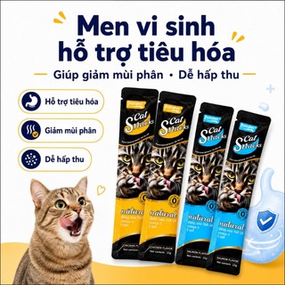 Sup Thưởng Cho Mèo 50 thanh 15g | Probiotics Hỗ Trợ Tiêu Hóa, Giảm Mùi Phân Dễ Tiêu Hóa