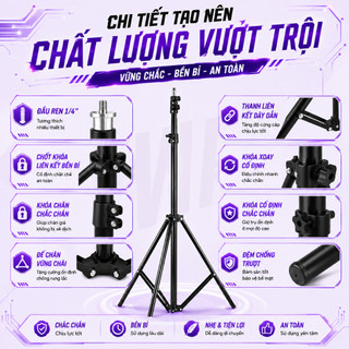 Gậy Livestream Chụp Hình VUASI 2M1,2M8, 8819,8806, Kèm Kẹp Điện Thoại, Đèn Led 3 CHÂN CAO 70CM - 2M1