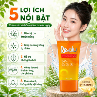 Kem chống nắng Revolu Collagen 3in1 50g nâng tông, lâu trôi, ngừa lão hóa
