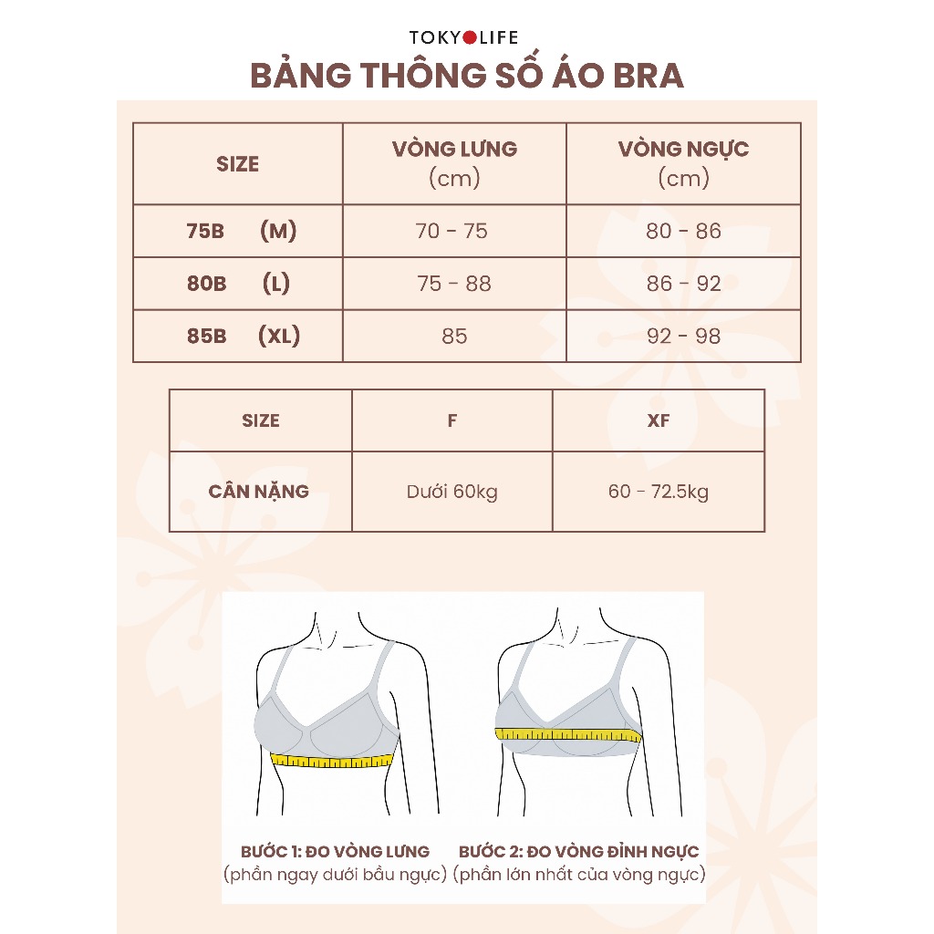 [NEW 2026_TĂNG 1 SIZE] Áo Lót Nữ Không Gọng TOKYOLIFE Không Viền Đệm 1.5cm Tích Hợp Hạt Massage Nâng Tự Nhiên 40006071 | BigBuy360 - bigbuy360.vn