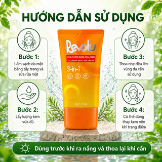 Kem chống nắng Revolu Collagen 3in1 50g nâng tông, lâu trôi, ngừa lão hóa