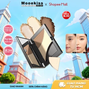 Bảng phấn mắt Mooekiss Natural tạo khối và bắt sáng dành cho nữ Chống nước lâu trôi 3 màu 16.5g