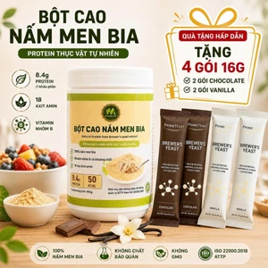 - Bột nấm men bia, Protein tự nhiên và 18 axit amin thiết yếu, bổ sung chế độ ăn uống hàng ngày