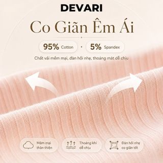 Quần lót nữ cotton cao cấp kẻ sọc, Quần chip nữ kháng khuẩn tôn dáng gợi cảm DEVARI L246