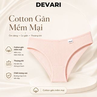 Quần lót nữ cotton cao cấp kẻ sọc, Quần chip nữ kháng khuẩn tôn dáng gợi cảm DEVARI L246