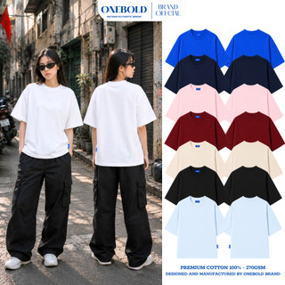 Áo Thun Trơn BOXY Brand ONEBOLD Cotton270Gsm Form Rộng, Áo Phông Dễ Phối Đồ Phong Cách Basic - OB022