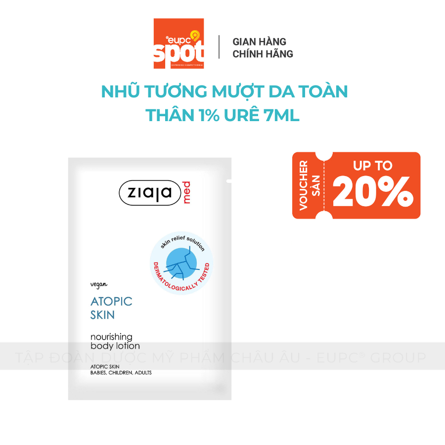 Nhũ tương Mượt da toàn thân 1% Urê Ziaja Med 7ml