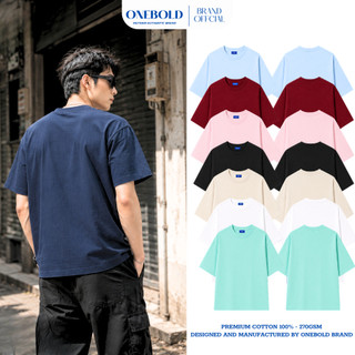 Áo Thun Trơn OVERSIZE Brand ONEBOLD Chất Vải Cotton 270gsm, Áo Phông Form Rộng Nam Nữ Dễ Phối - OB03