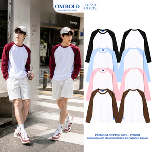 Áo Thun Tay Dài Trơn RAGLAN Brand ONEBOLD Cotton 270Gsm Form BOXY Phong Cách Trẻ Trung - OB24