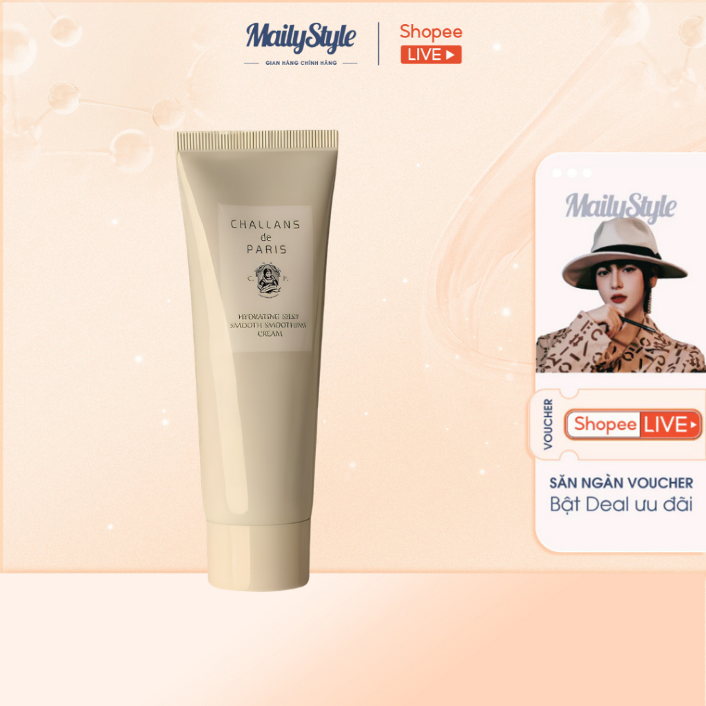 A41_ Kem dưỡng cấp ẩm, phục hồi da Challans de Paris Hydrating Silky Smooth Smoothing Cream 70ml