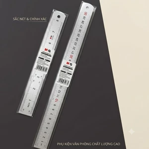 Thước nhôm M&G, 20cm,30cm. thước dày,Làm từ hợp kim nhôm nhẹ, bề mặt chống trầy xước, chống gãy và chống mài mòn tốt