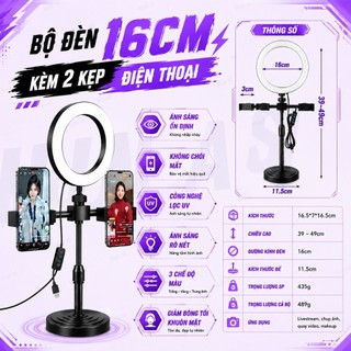 Đèn LED Để Bàn VUASI Size 16Cm, 26Cm Chuyên Hỗ Trợ Ánh Sáng, Bán Hàng,Make Up, Chụp Ảnh, Quay Video