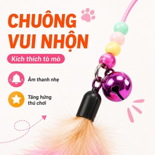 Cần Câu Mèo - Bộ Đồ Chơi Mèo Vui Nhộn, Thiết Kế Chắc Chắn, Phù Hợp Mèo Con & Mèo