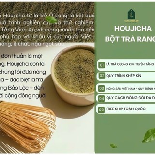 Bột Houjicha Tăng Vĩnh An - Trà Ô Long Rang Thủ Công - Đóng gói dạng Lon Và Túi