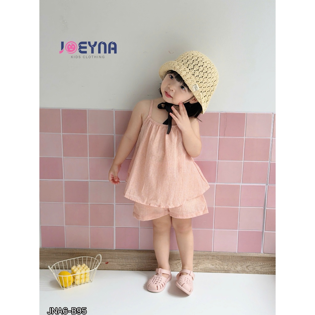 Bộ 2 dây Joeyna B95 họa tiết chấm bi siêu xinh cho bé 8-24kg