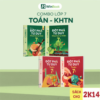 Bộ 4 cuốn sách Đột phá tư duy lớp 7 môn Toán và KHTN - Cùng con tự học