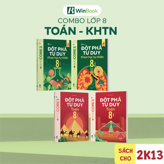 Bộ 4 cuốn sách Đột phá tư duy lớp 8 môn Toán và KHTN - Giúp học sinh tự học | WinBook