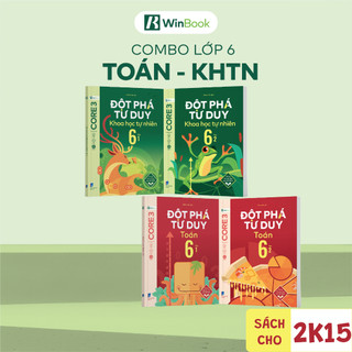 Bộ 4 cuốn sách Đột phá tư duy lớp 6 môn Toán và KHTN - Giúp học sinh tự học | WinBook