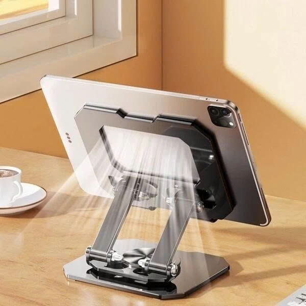 Giá Đỡ iPad Xoay 360 Độ Gập Gọn, Chắc Chắn, Đa Năng, Giá Đỡ Laptop, Máy Tính Bảng Full Thép CarBon