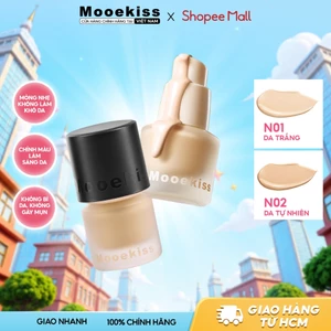 Kem Nền Mịn Lì Mooekiss Che Phủ Tốt, Kiểm Soát Dầu Hiệu Quả, Giữ Nền Lâu 12 Tiếng & Làm Mờ Lỗ Chân Lông N01 11.5g