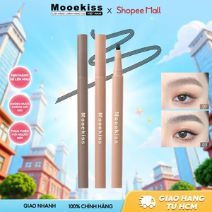 Chì kẻ mày Mooekiss 4D chống nước và mồ hôi màu sắc thích hợp cho người mới bắt đầu 0.55ml x 1