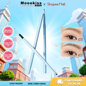 Chì kẻ mày Mooekiss chống nước và mồ hôi dễ thoa Không lem Không dính Thích hợp cho người mới bắt đầu 01 0.1