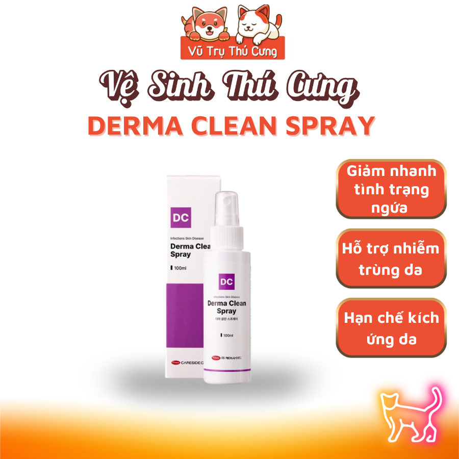 Dung Dịch Xịt Nấm Cho Chó Mèo Derma CareSide 100ml / Fungikur 50ml