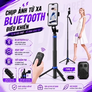 Tripod Selfie VUASI P525, P185 PLUS Có Nút Tự Mở 4 Chân CAO 1M8 Gấp Gọn 30cm, KÈM REMOTE BLUETOOTH