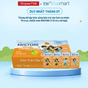 Thùng Thức uống Sữa trái cây TH true JUICE milk MISTORI Cam tự nhiên 110 ml x 48 hộp