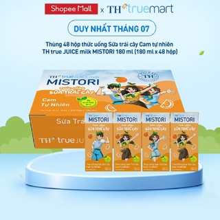 [Livestream] Thùng Thức uống Sữa trái cây TH true JUICE milk MISTORI Cam tự nhiên 110 ml x 48 hộp