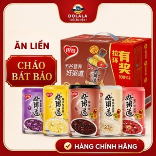 Thùng 12 Lon Cháo Bát Bảo Thơm Ngon Nhiều Vị, Cháo Ăn Liền Thay Thế Bữa Sáng Trọng Lượng 280g