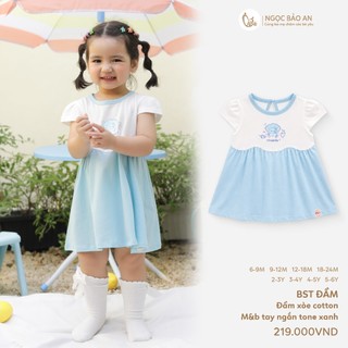 NBAN (6M-6Y) Đầm Tầng Bé Gái, Váy Dáng Xòe Chất Cotton Dễ Thương Mềm Mát Cho Bé Đi Chơi Chụp Hình