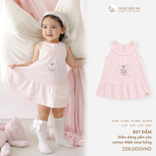 NBAN (6M-6Y) Đầm Tầng Bé Gái, Váy Dáng Xòe Chất Cotton Dễ Thương Mềm Mát Cho Bé Đi Chơi Chụp Hình