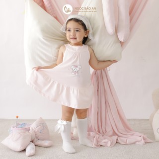 NBAN (6M-6Y) Đầm tầng bé gái công chúa chất cotton, váy tầng dáng xòe xinh xắn cho bé gái