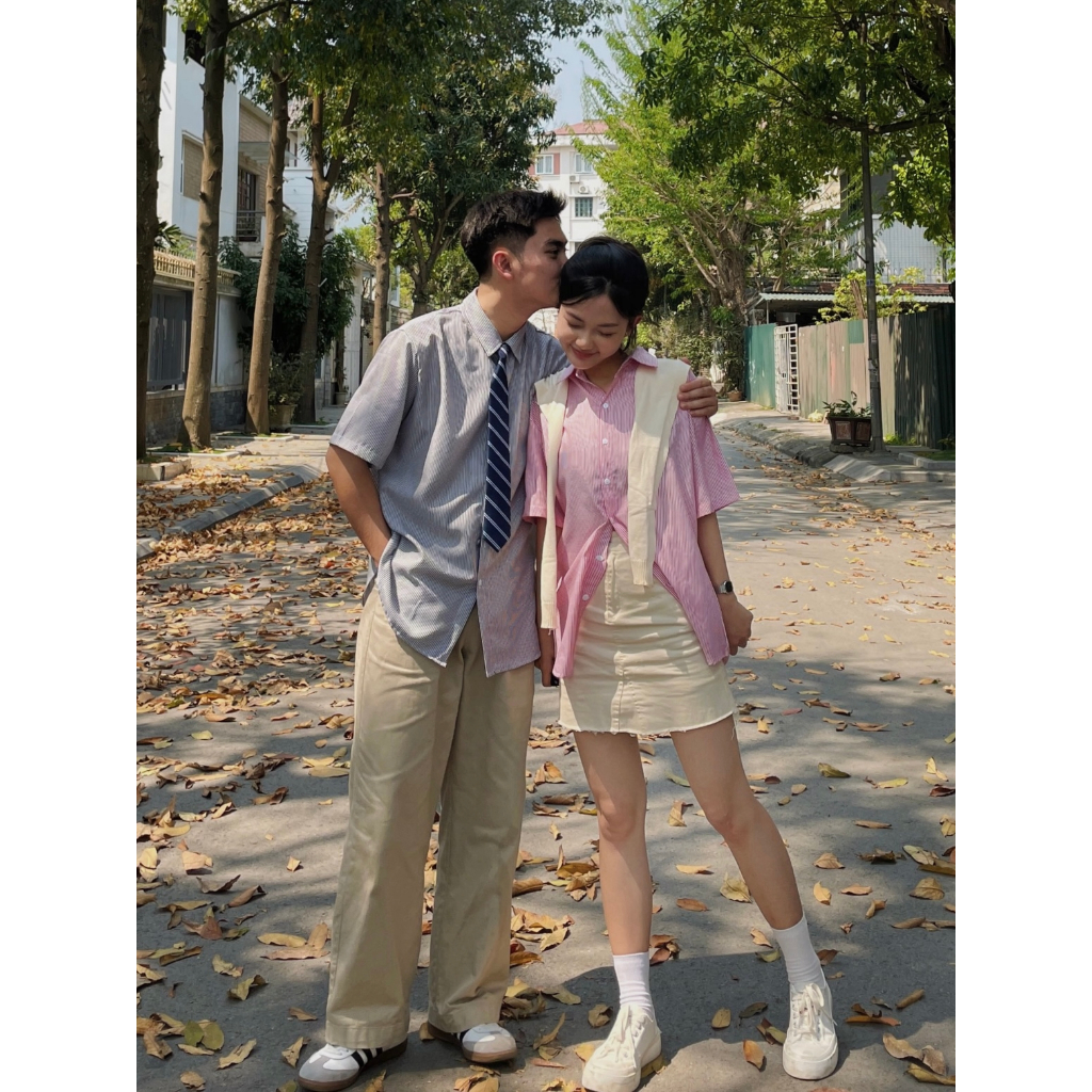 [NEW] Áo Sơ Mi Ngắn Tay Kẻ Sọc RTCLASSY Chất Liệu Oxford Form Regular Trẻ Trung