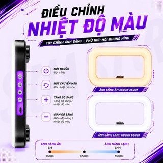 Đèn Led VUASI YM200 Trợ Sáng Vòng Cầm Tay Chụp Ảnh Livestream - 3 Chế Độ Sáng Tiện Lợi Tích Điện