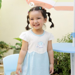 NBAN (6M-6Y) Đầm tầng bé gái công chúa chất cotton, váy tầng dáng xòe xinh xắn cho bé gái
