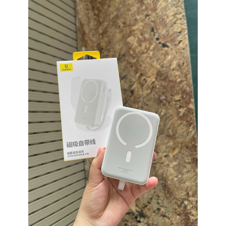 Sạc Dự Phòng Ba,se/uss Mag.sa.fe 10000mah 20w Sạc Nhanh Nhiều Thiết Bị-Pin Dự Phòng Sạc Nhanh Không Dây (phukienongvang)