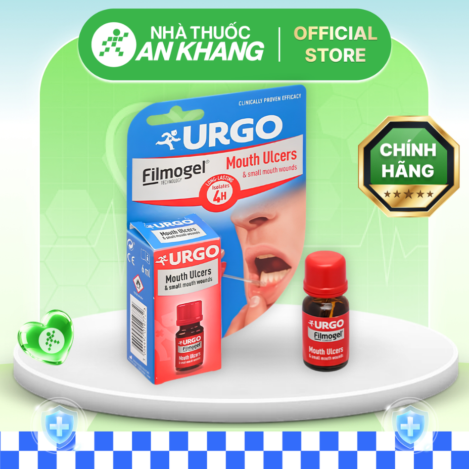 Gel bôi Urgo Mouth Ulcers hỗ trợ giảm nhiệt miệng chai 6ml [Nhà Thuốc An Khang - Chính Hãng 100%]
