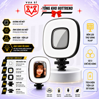 Đèn Led VUASI HLAP 3 Chế Độ Sáng Kèm Gương Hỗ Trợ Livestream Chụp Hình Đa Chế Độ, Dạng Kẹp Tiện Lợi