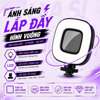 Đèn Led VUASI HLAP 3 Chế Độ Sáng Kèm Gương Hỗ Trợ Livestream Chụp Hình Đa Chế Độ, Dạng Kẹp Tiện Lợi