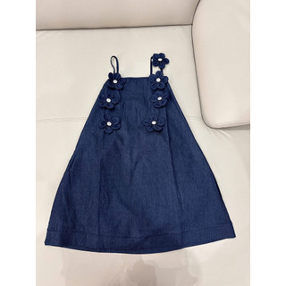 [V1.1282] Váy Denim Dây Hoa Dáng Suông Kèm Quần Siêu Xinh