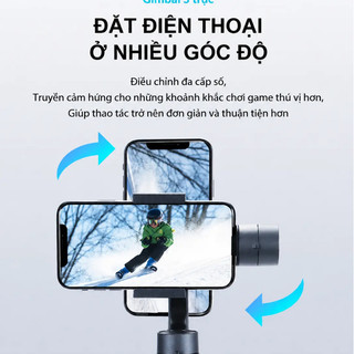 Gimbal 3 trục  Chống Rung Điện Thoại, Quay Slow Motion, Zoom Thông Minh, Pin Trâu, Chụp Ảnh Quay Video Lives F10 Pro