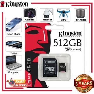 Thẻ nhớ Kingston Micro SD UHS-I Class 10 tốc độ đọc lên đến 100MB/s 512GB 256GB 128GB 64GB 32GB