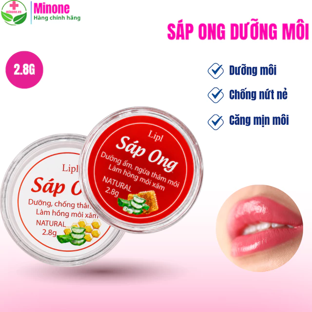 Sáp ong dưỡng môi chống thâm môi, phòng nức nẻ nhô môi làm hồng môi 2.8g
