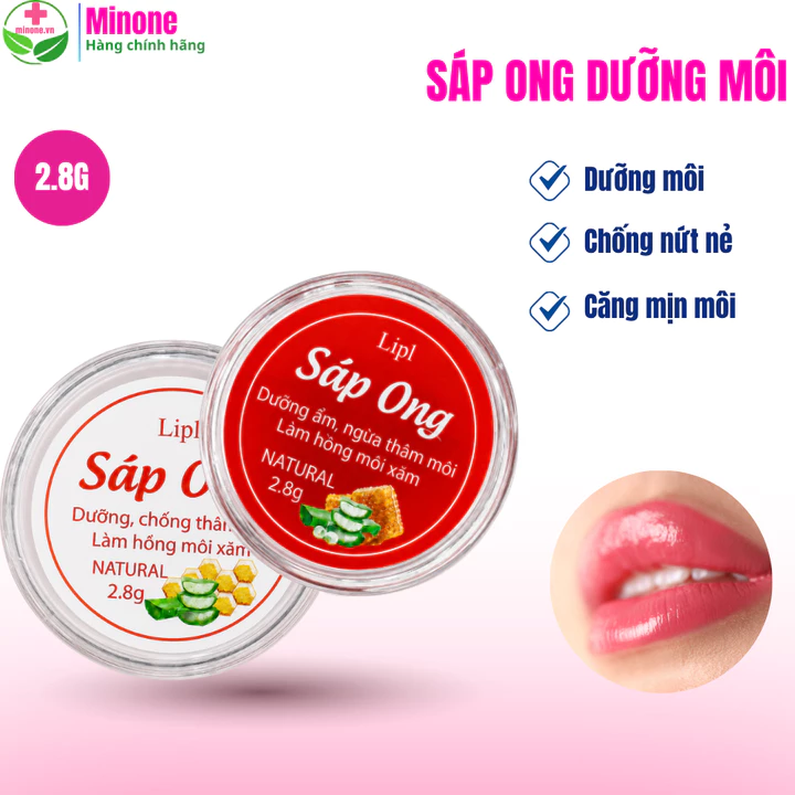 Sáp ong dưỡng môi chống thâm môi, phòng nức nẻ nhô môi làm hồng môi 2.8g