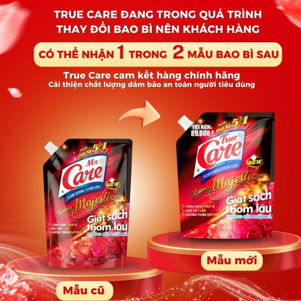 Thùng Túi Nước Giặt Xả True Care 5in1 (1.8kg-4.2kg)